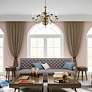 6_Williamsburgh 32" Wide Antique Brass 12-Light Chandelier more views