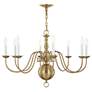 3_Williamsburgh 32" Wide Antique Brass 8-Light Chandelier