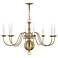 Williamsburgh 32" Wide Antique Brass 8-Light Chandelier