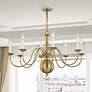 2_Williamsburgh 32" Wide Antique Brass 8-Light Chandelier