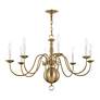 5_Williamsburgh 32" Wide Antique Brass 8-Light Chandelier more views