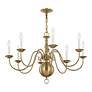 6_Williamsburgh 32" Wide Antique Brass 8-Light Chandelier more views