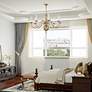 7_Williamsburgh 32" Wide Antique Brass 8-Light Chandelier more views