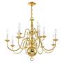 7_Williamsburgh 32" Wide Polished Brass 12-Light Chandelier more views