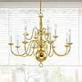 Williamsburgh 32" Wide Polished Brass 12-Light Chandelier in scene