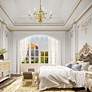 Williamsburgh 32" Wide Polished Brass 12-Light Chandelier in scene