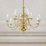Williamsburgh 32" Wide Polished Brass 12-Light Chandelier in scene