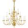 Williamsburgh 36" Wide Polished Brass 20-Light Chandelier