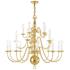 Williamsburgh 36" Wide Polished Brass 20-Light Chandelier