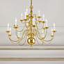 1_Williamsburgh 36" Wide Polished Brass 20-Light Chandelier
