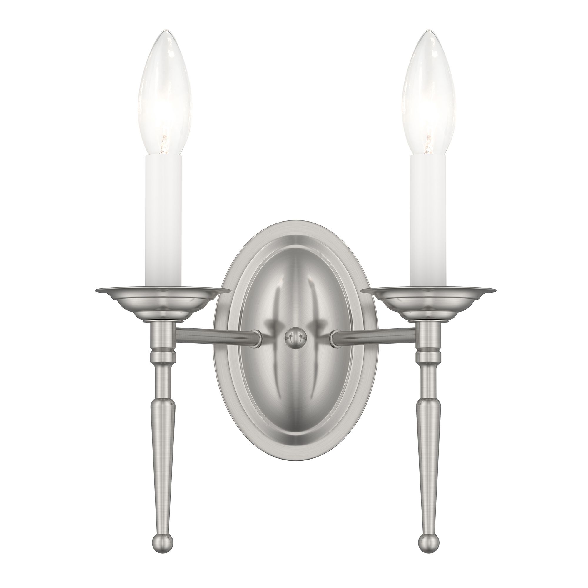 Image 4 Williamsburgh 9 1/4" High Brushed Nickel 2-Light Wall Sconce more views