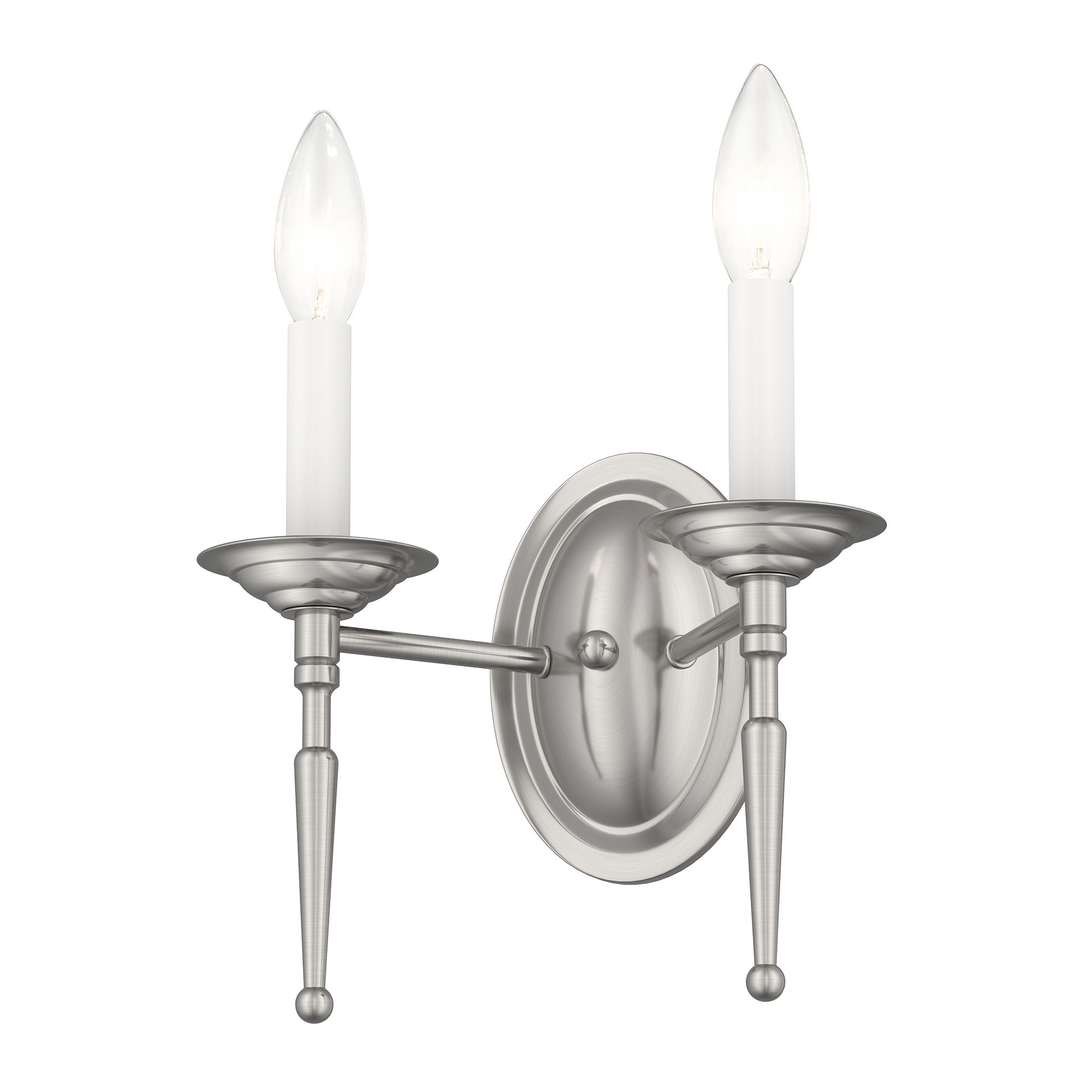 Image 6 Williamsburgh 9 1/4" High Brushed Nickel 2-Light Wall Sconce more views