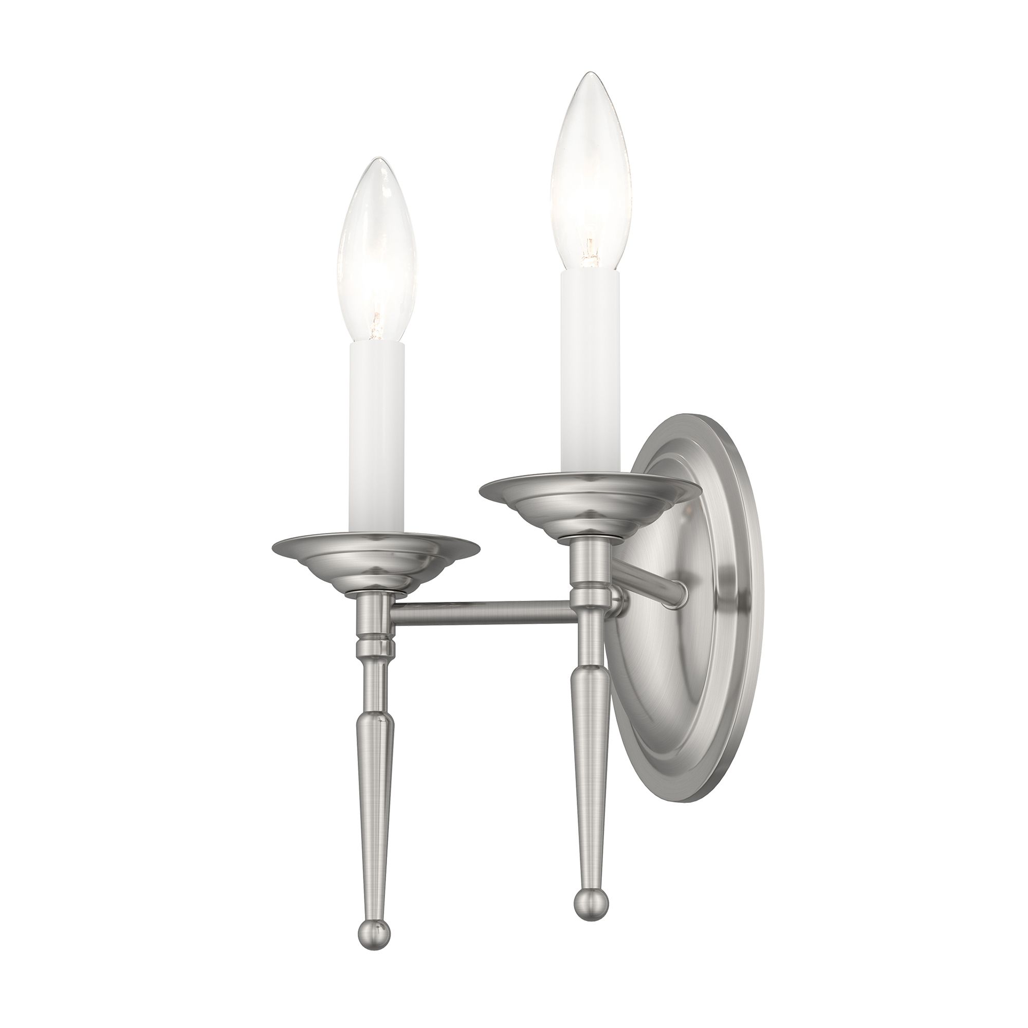 Image 7 Williamsburgh 9 1/4" High Brushed Nickel 2-Light Wall Sconce more views