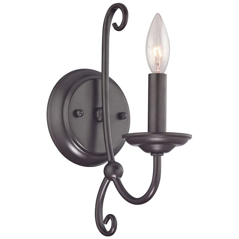 Image 1 Williamsport 12" High 1-Light Sconce - Oil Rubbed Bronze