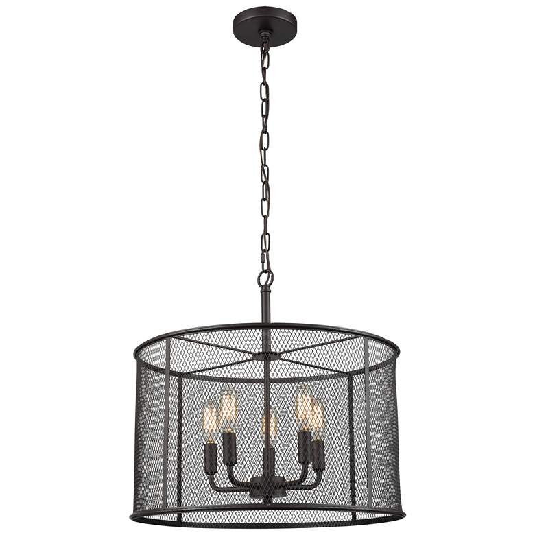 Image 1 Williamsport 18" Wide 5-Light Chandelier - Oil Rubbed Bronze