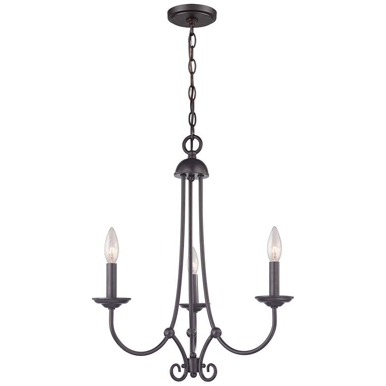 Image 1 Williamsport 20 inch Wide 3-Light Chandelier - Oil Rubbed Bronze