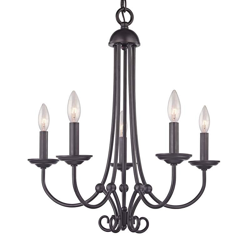 Image 7 Williamsport 20" Wide Oil-Rubbed Bronze 5-Light Chandelier more views