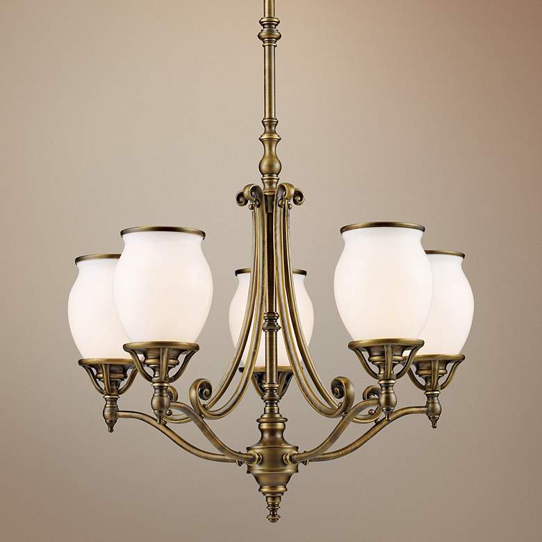 Image 1 Williamsport Collection Opal Glass 5-Light Chandelier