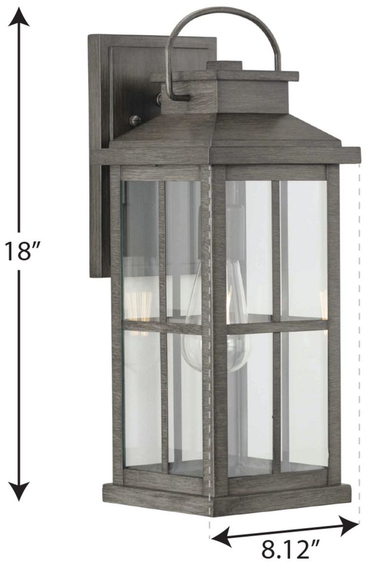 Image 4 Williamston Collection One-Light Clear Glass Large Outdoor Wall Lantern more views