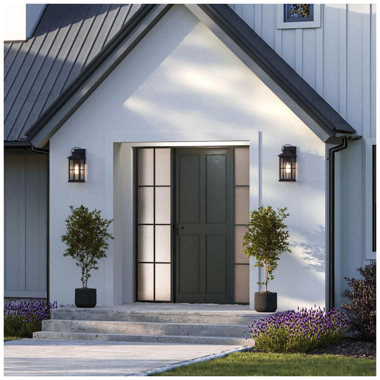 Image 3 Williamston Collection One-Light Clear Glass Medium Outdoor Wall Lantern more views