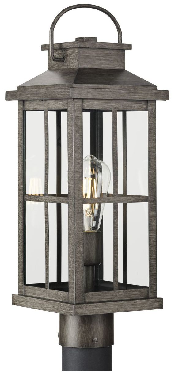 Williamston Collection One-Light Clear Glass Outdoor Post Lantern