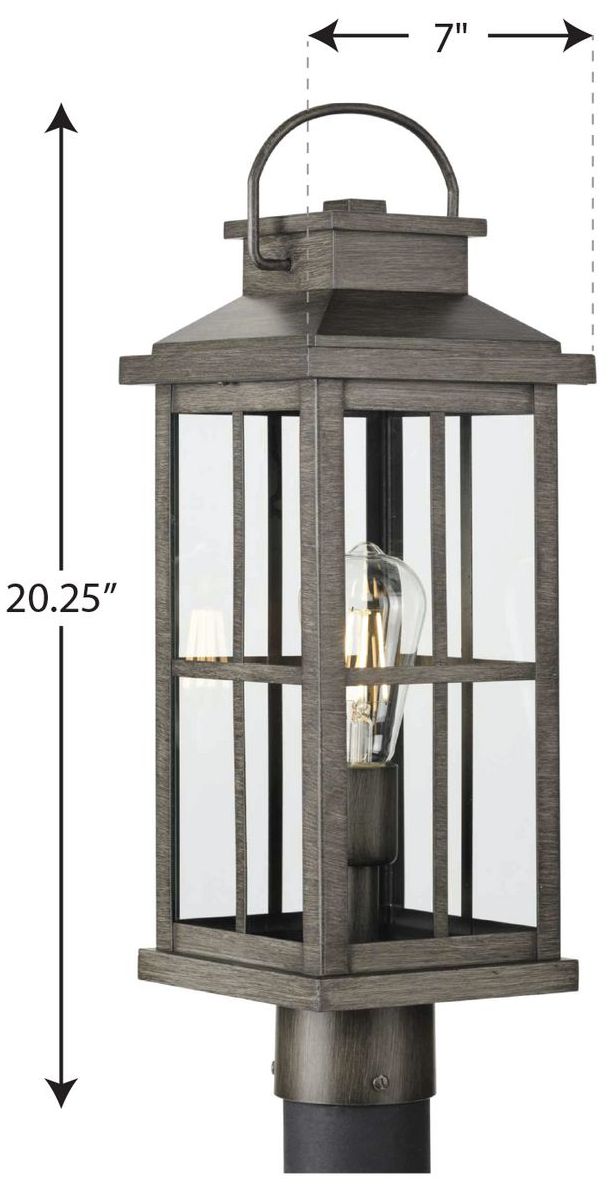 Image 5 Williamston Collection One-Light Clear Glass Outdoor Post Lantern more views