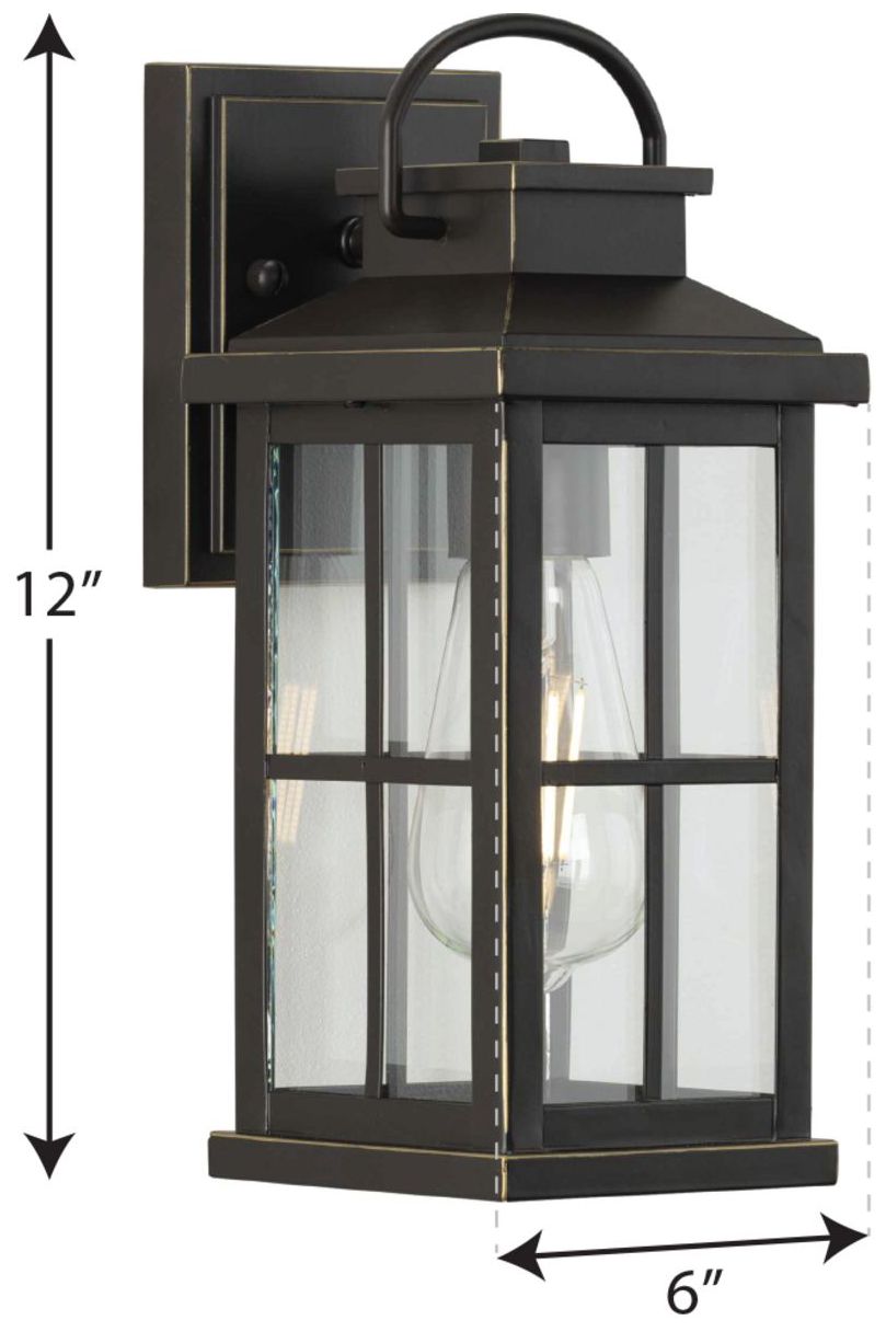 Image 4 Williamston Collection One-Light Clear Glass Small Outdoor Wall Lantern more views