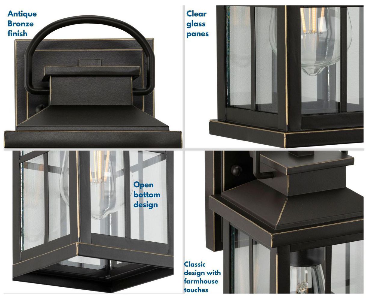 Image 5 Williamston Collection One-Light Clear Glass Small Outdoor Wall Lantern more views