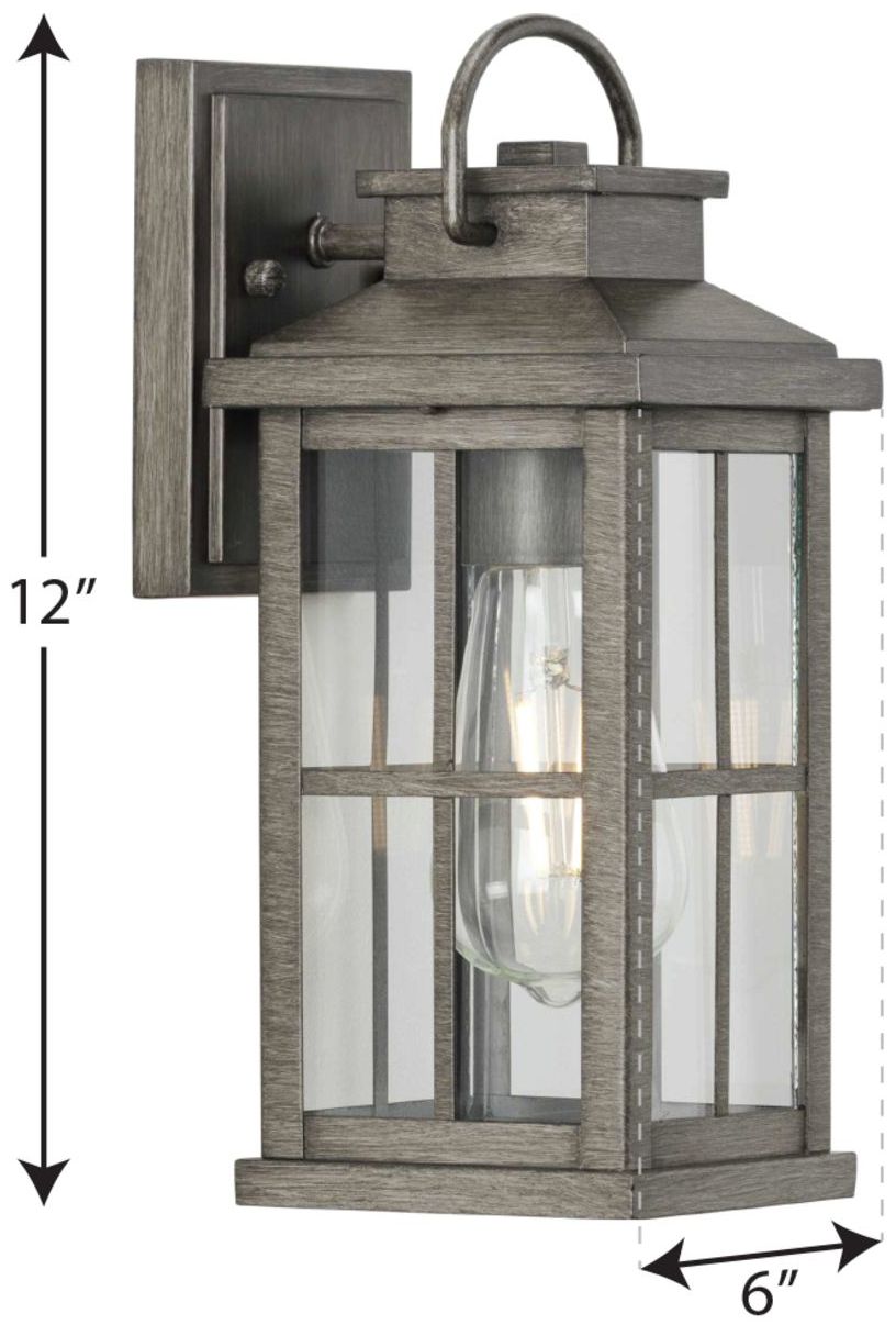 Image 4 Williamston Collection One-Light Clear Glass Small Outdoor Wall Lantern more views