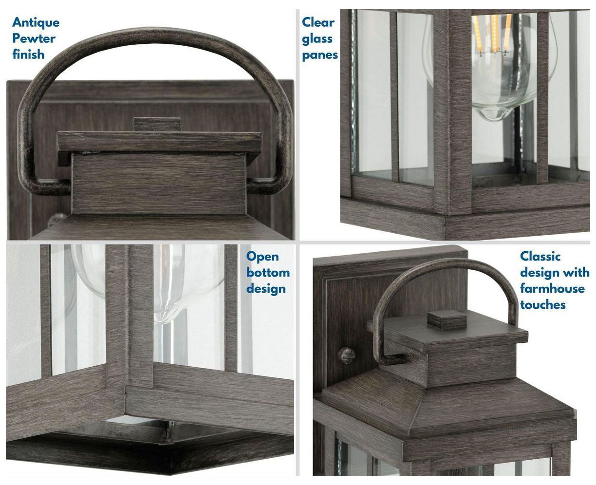 Image 5 Williamston Collection One-Light Clear Glass Small Outdoor Wall Lantern more views
