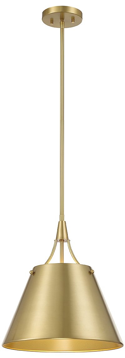 Thumbnail1 of Willis 1-Light Pendant in Warm Brass
