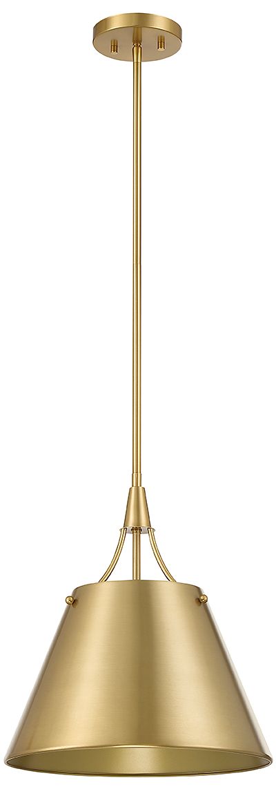 Thumbnail2 of Willis 1-Light Pendant in Warm Brass more views
