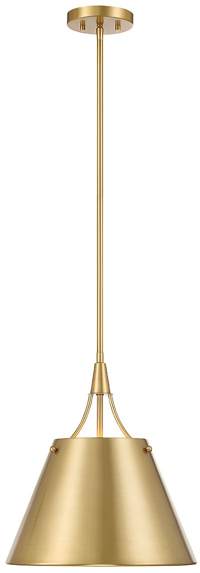 Thumbnail3 of Willis 1-Light Pendant in Warm Brass more views