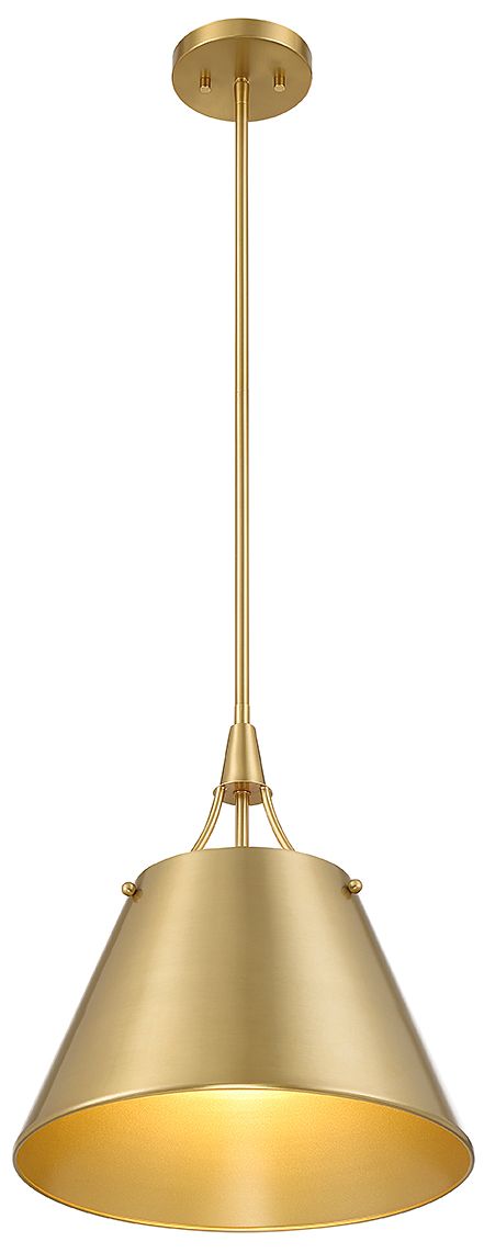 Thumbnail4 of Willis 1-Light Pendant in Warm Brass more views