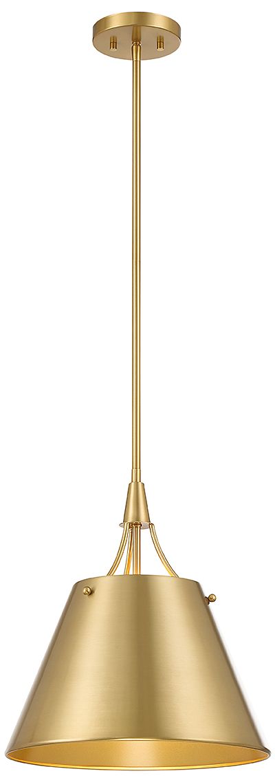 Willis 1-Light Pendant in Warm Brass