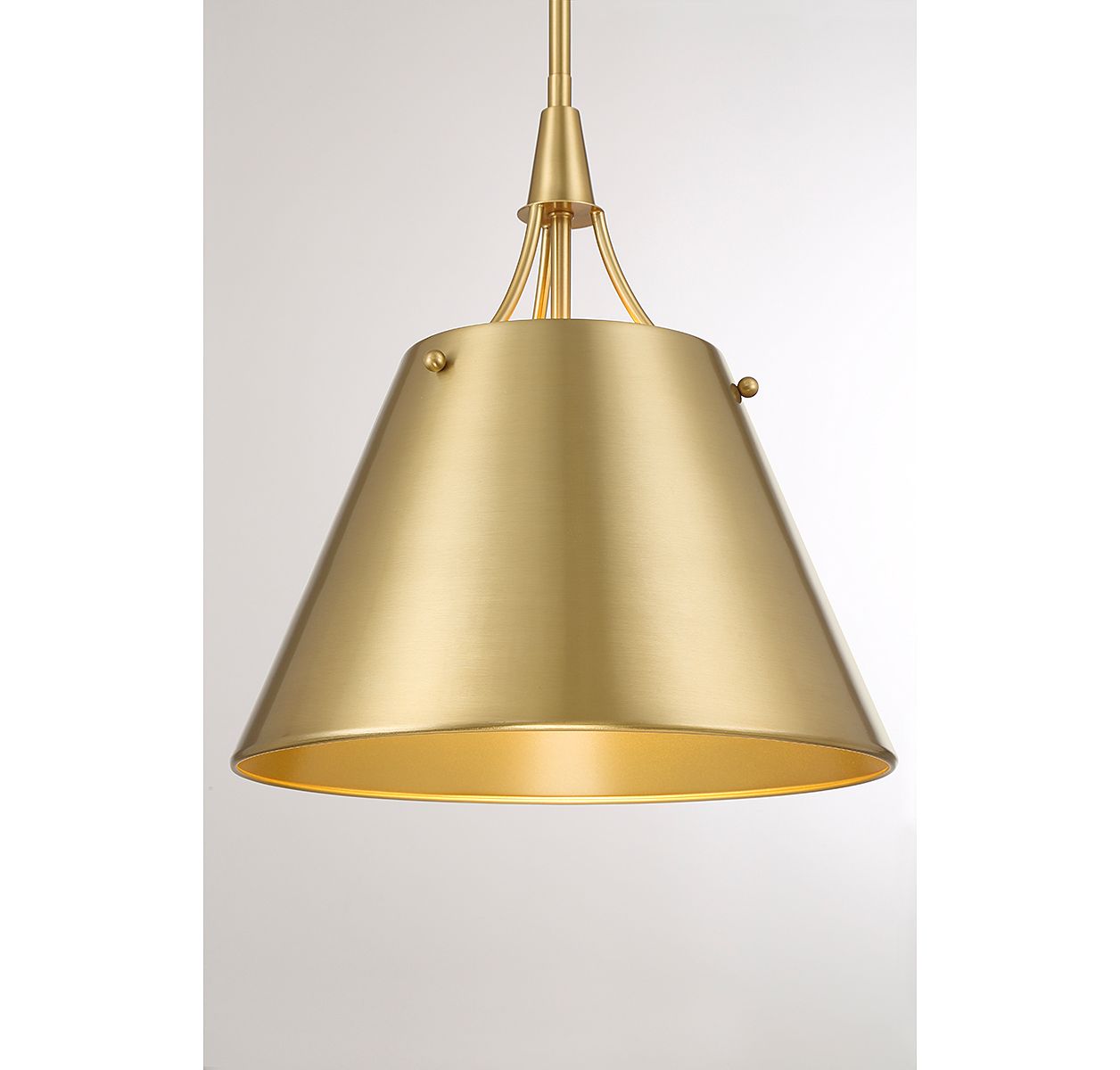 Willis 1-Light Pendant in Warm Brass