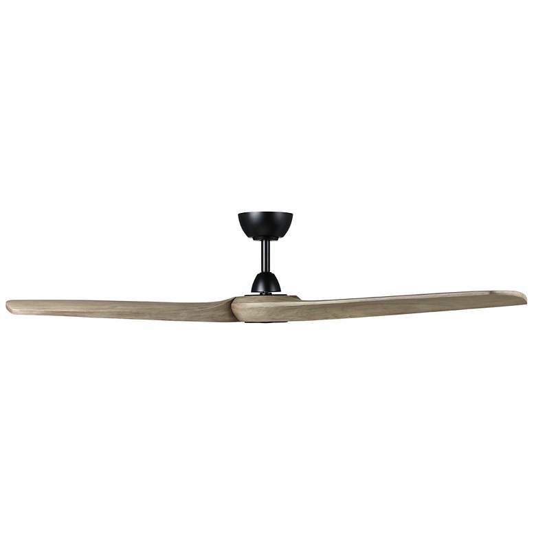Image 4 Williwaw 60" 3-Blade Fan with 5 Speed Remote Driftwood Blades/Black Ac more views