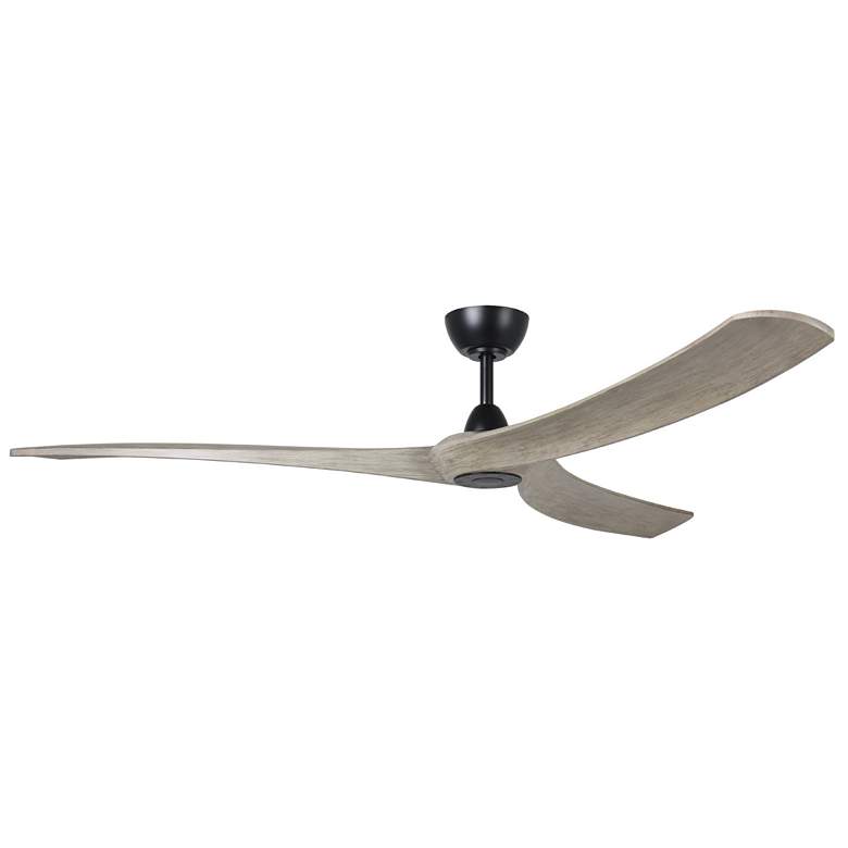 Image 1 Williwaw 72" 3-Blade Fan with 5 Speed Remote Driftwood Blades/Black Ac