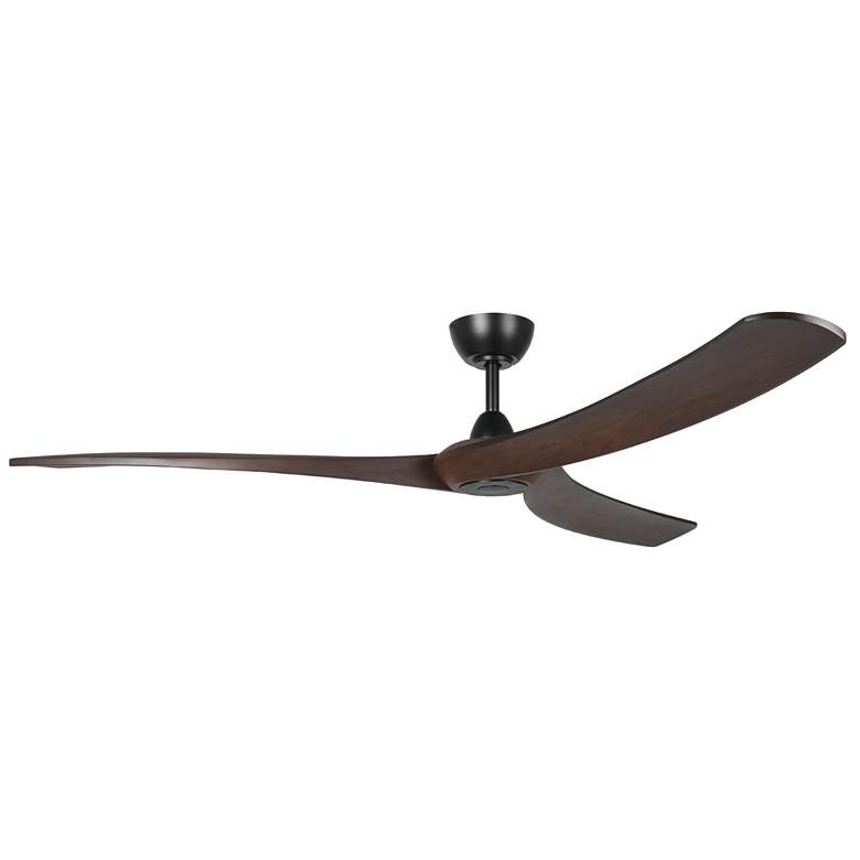 Image 1 Williwaw 72" 3-Blade Fan with 5 Speed Remote Walnut Blades/Black Accen