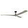 Williwaw 84" 3-Blade Fan with 5 Speed Remote Driftwood Blades/Black Ac