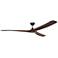 Williwaw 84" 3-Blade Fan with 5 Speed Remote Walnut Blades/Black Accen