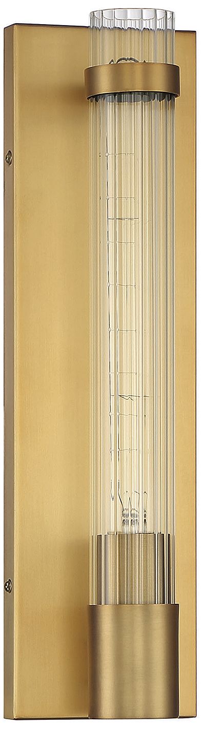 Image 2 Willmar 1-Light Wall Sconce in Warm Brass more views