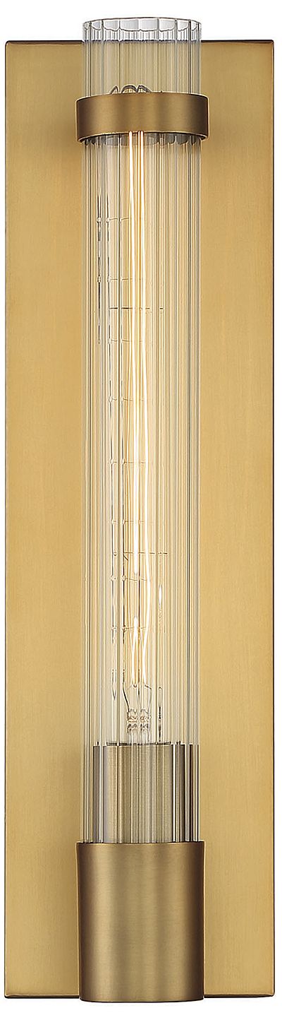 Image 3 Willmar 1-Light Wall Sconce in Warm Brass more views