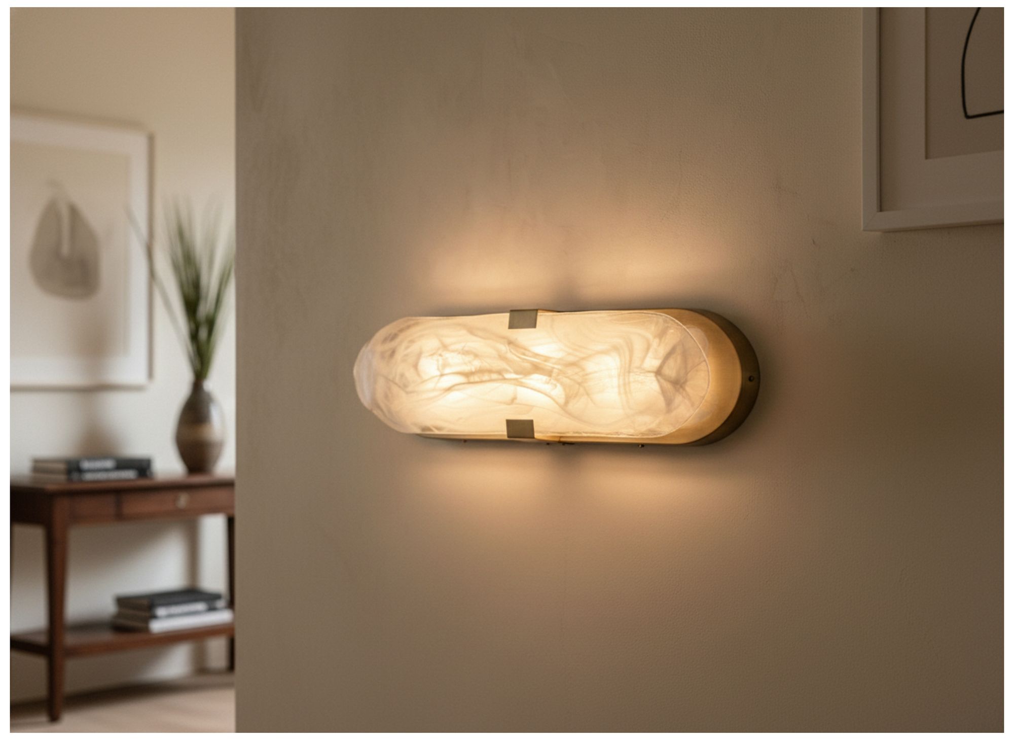 Image 4 Willmina 16" High Aged Brass, White LED Wall Sconce more views