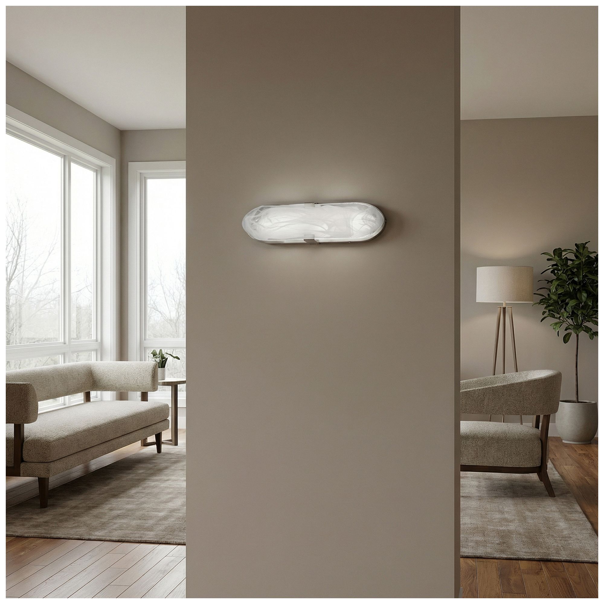 Image 6 Willmina 16" High Polished Chrome, White LED Wall Sconce more views