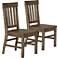 Willoughby Weathered Barley Wood Dining Chair Set of 2