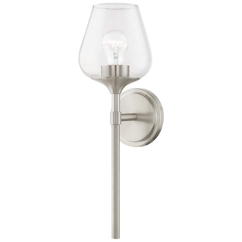 Image 1 Willow 1 Light Brushed Nickel Vanity Sconce