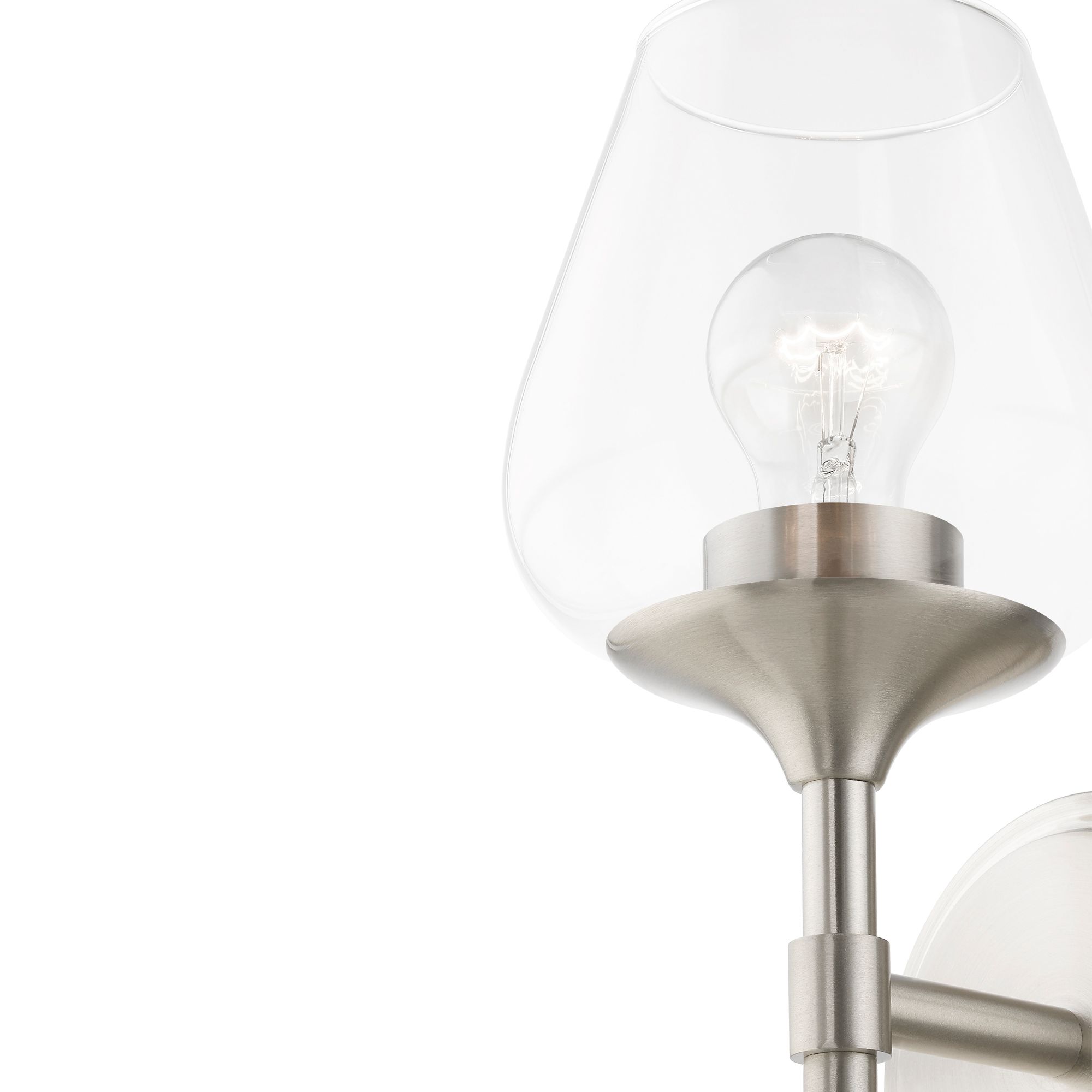 Willow 1 Light Brushed Nickel Vanity Sconce