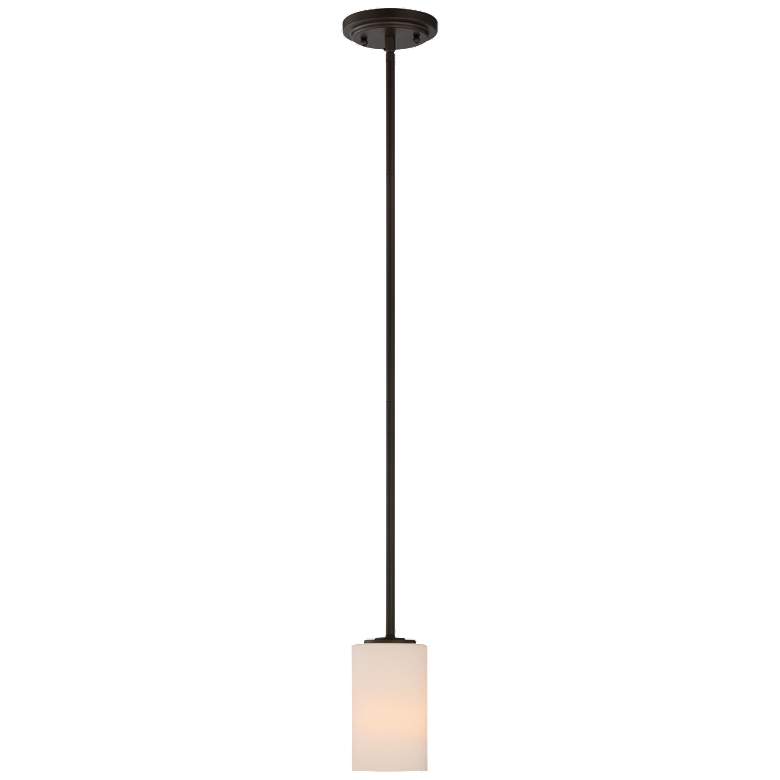 Image 1 Willow; 1 Light; Mini Pendant with White Glass