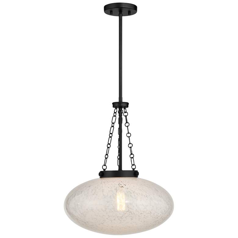 Image 1 Willow 1-Light Pendant in Matte Black